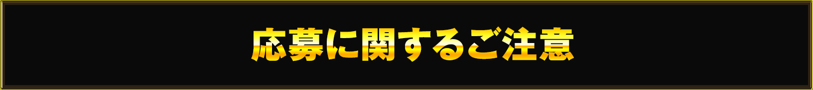 応募に関するご注意