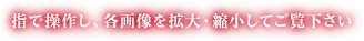 指で操作し、各画像を拡大・縮小してご覧下さい
