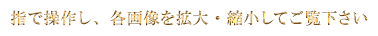 指で操作し、各画像を拡大・縮小してご覧下さい