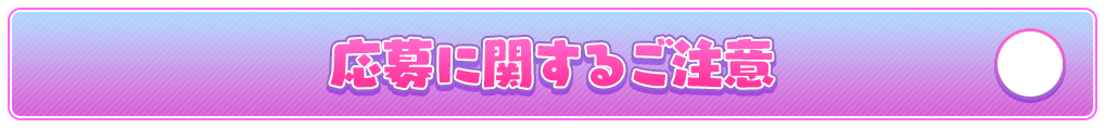 応募に関するご注意