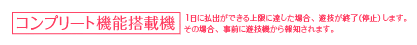 コンプリート機能搭載機 1日に払出が出来る上限に達した場合、遊技を終了（停止）します。その場合、事前に遊技機から報知されます。