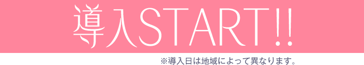 導入START!! ※導入日によって異なります。