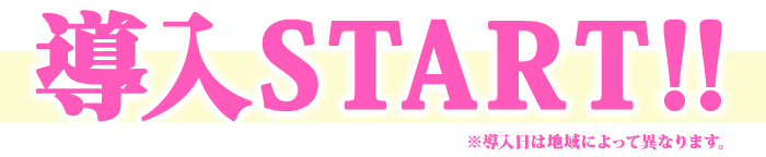 導入START!! ※導入日によって異なります。
