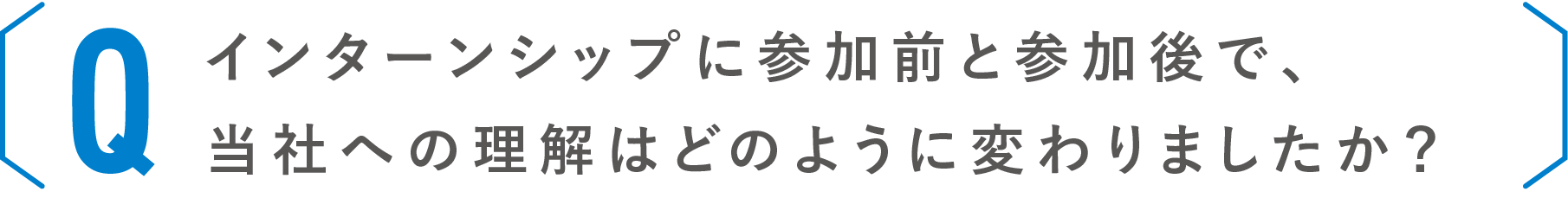 インターンシップに参加前と参加後で、当社への理解はどうのように変わりましたか?